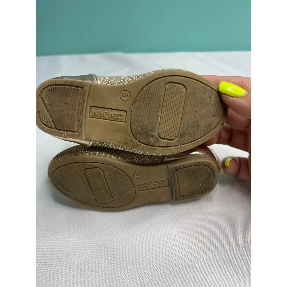 Sparkling‎ Gold Slip-On Shoes by Nine West